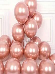 Bộ 25 quả bóng bay cao su ánh kim vàng hồng, trang trí tiệc cưới, sinh nhật, trang trí tiệc lãng mạn trong phòng - vàng hồng kim loại - Xem 7