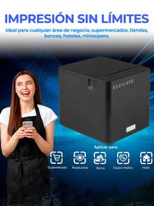 58mm Thermal Printer Tickets Mini Printer With Automatic Cutter, High Speed Portable Ticket Printer Compatible With ESC/POS - Black - View 6