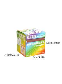 126pcs Ombre Pearlescent Expandable Sticky Notes, Reusable Color Marking Memo Pad With Strong Adhesiveness - one-size - View 8