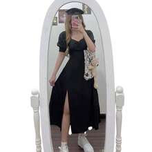 Vestido midi con abertura en la pierna - Rojo violeta - Ver 1