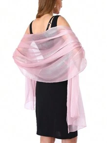 FADZOYLE 1pc Women Sheer Crepe Shawls And Wraps For Formal Evening Dress Soft Shimmer Lightweight Travel Festival Scarf Wedding Guest Shawl Wrap Bridesmaid Scarves - Scarf - View 17