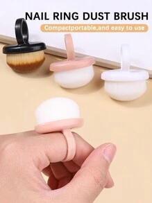 MAOMIA 1pc Ring Nail Cleaning Brush Easy To Use Nail Art Brush Suitable For Nail Salon Cleaning Tools