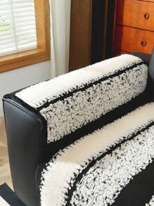 1pc Atmosphere Velvet Streaks Sofa Slipcover,Universal Non-Slip Pet-Friendly Sofa Mat, Protector For Living Room & Office Decor - Multicolor - View 16