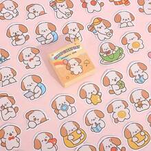 50 Peças/Caixa Conjunto de Mini Adesivos Animais Cartoon, Adesivos para Caderno, Álbum de Recortes, Usados para Artesanato DIY, Diário, Planejador, Embalagem, Decoração de Papelaria