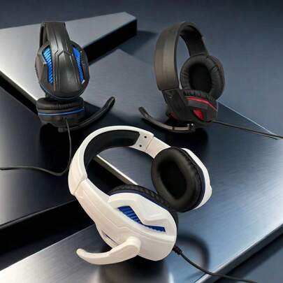 7.1 Channel H4 Wired Gaming Headset With Microphone, 3.5mm Headphones With Light For PC, Computer, Laptop, Mobile Phone, Online Classes