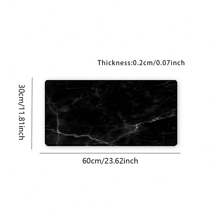 1pc Marble Pattern Mouse Pad Cool Black Desk Mat Office Desk Accessories With Stitched Edge Non-Slip XL Mousepad Rubber Base Keyboard Pad 35.4x15.7 Inch E-Sports Desk Pad For Office Home Gift For Women Back To School Gaming Mouse Pad Desk Accessories Office Supplies Office Desk Accessories Mouse Pad For Desk - Multicolor - View 6