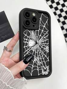 动物 1 件加厚防摔时尚蝴蝶印花手机壳适用于苹果和系列 - 彩色 - 查看 4