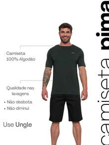 Pima T-Shirt Men Streetwear Basic 100% Cotton Plain Basic Slim Fit Shirt Male American - màu đen - Xem 5