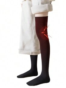 5 Pairs Women's Solid Color Comfortable Knee-High Socks, Versatile For All Seasons, Cozy - Multicolor - View 3