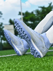 女式足球鞋，休闲镶钉专业训练鞋，女式足球运动鞋 - 淺藍色 - 查看 4