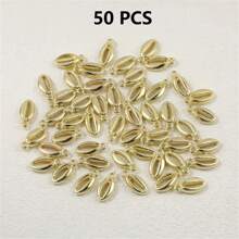 50pcs Ocean Theme Acrylic Shell Beads, Suitable For DIY Jewelry Making - Perfect For Bracelets, Necklaces, Earrings And Anklets - Create Your Own Unique Beach Themed Accessories - Multicolor - View 15