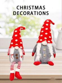 1pc Đồ trang trí Giáng sinh Búp bê ông già Noel bằng nỉ Ông già Noel Búp bê ông già Noel không mặt - Nhiều màu - Xem 2