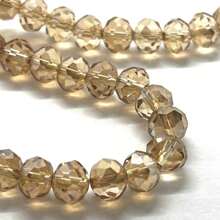 8mm Crystal Wire Approximately 68 Beads For Crafts - 茶 - 查看 4