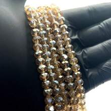 8mm Crystal Wire Approximately 68 Beads For Crafts - 茶 - 查看 1