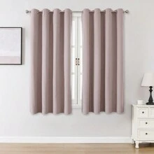 1 pieza/2 piezas opcional, Cortina opaca tipo lino para sala de estar, cortina 100% opaca para dormitorio, cortinas oscurecedoras para sala de estar, ligera, de aislamiento térmico e impermeable, juegos de paneles de cortinas opacas para teatro en casa, comedor y fondo, con sujeción