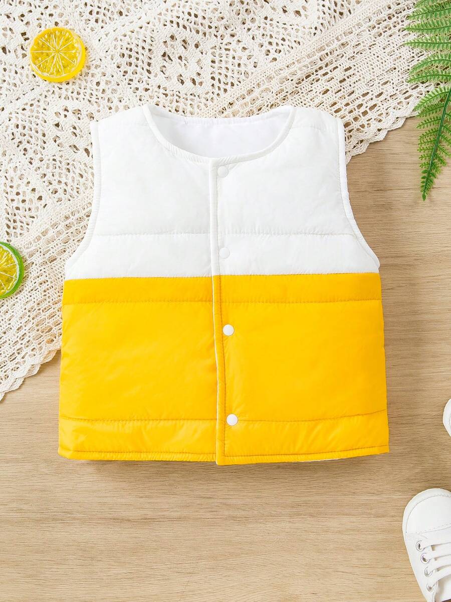 Áo vest có đệm cho bé trai, áo gile không tay ấm áp cho bé trai vào mùa thu/đông - Nhiều màu - Xem 1