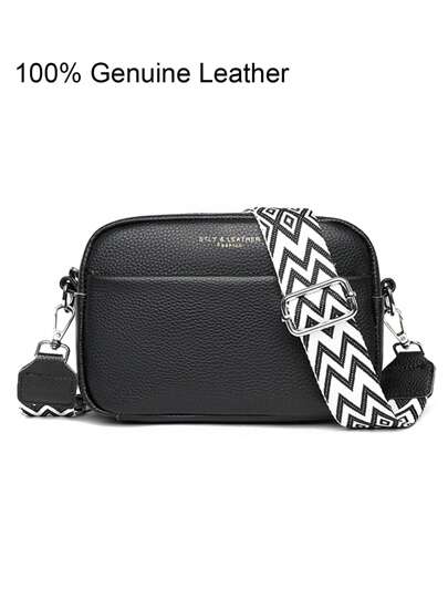 奢华柔软 100% 真皮手提包时尚女士单肩斜挎包纯色牛皮手提包时尚女式斜挎包