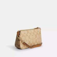 Coach Outlet Nolita 19 In Blocked Signature Canvas - Gold/light Khaki/ivory Multi - View 2