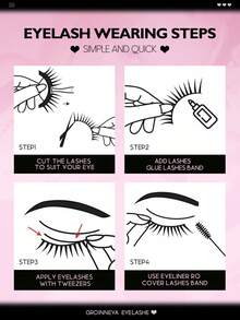 GROINNEYA 6 Pairs False Eyelashes Manga Lashes Cat Eye Lashes Faux Mink Eyelashes Fox Eye Eyelashes Natural Full Lashes Cosplay Travel Essentials Makeup Tools - 黑色 - 查看 7