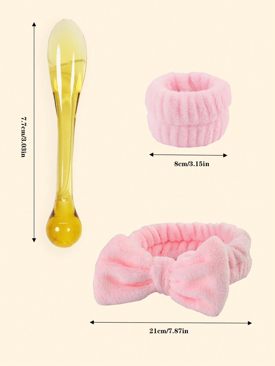 5 Cleaning And Washing Tool Sets, Coral Wool Water Absorption Hair Band