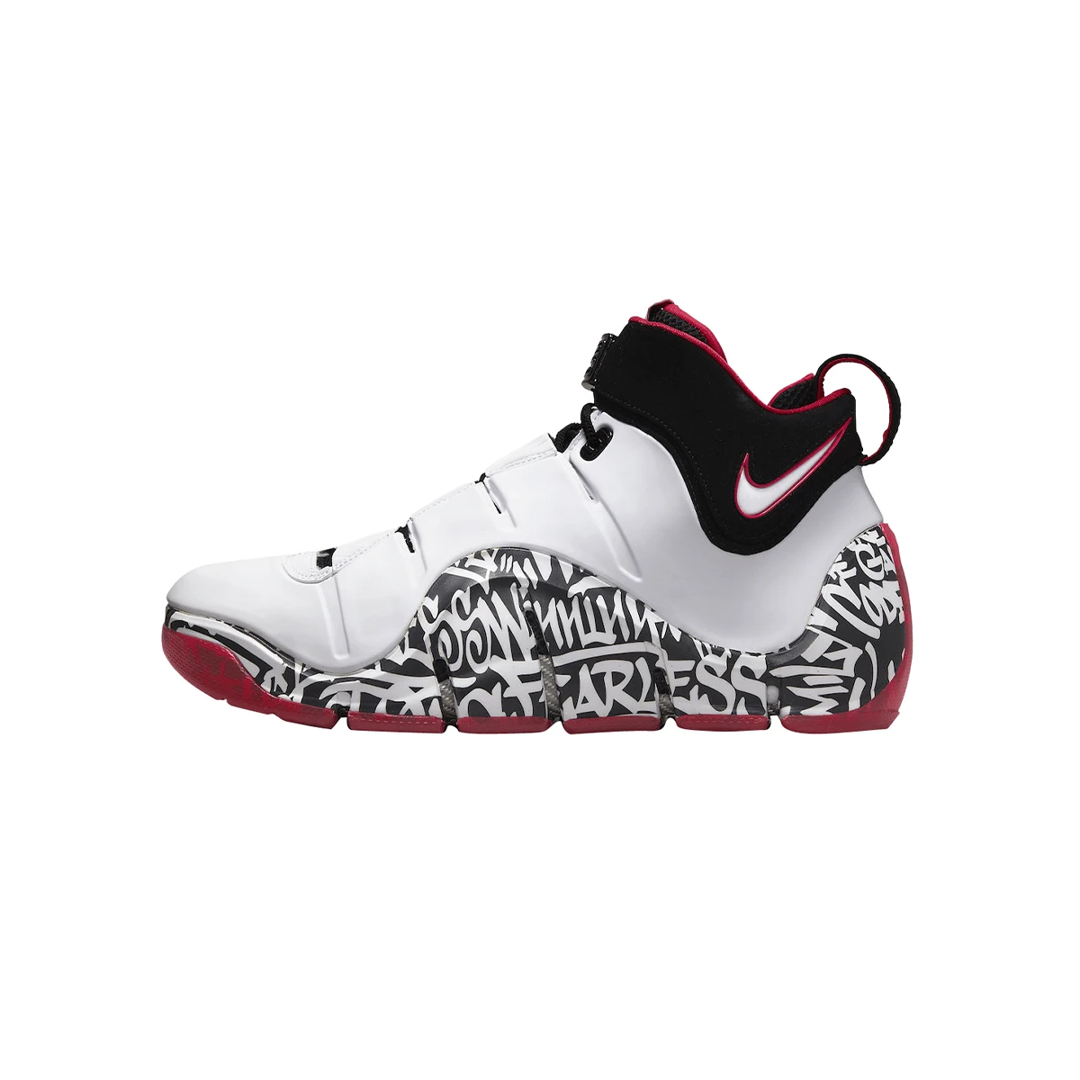 Nike Zoom Lebron IV - Men's: Maximum Comfort And Responsive Cushioning - White/Black/Red - View 1