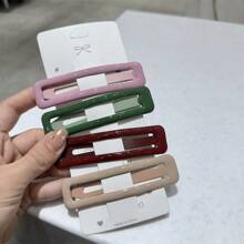 4个/套 大号10厘米发夹，简约优雅刘海/马尾发夹，闪亮水滴设计，适合日常造型和户外活动，发夹，发卡，学生用品，发饰，头部饰品，女士发饰，发夹 - 彩色 - 查看 14