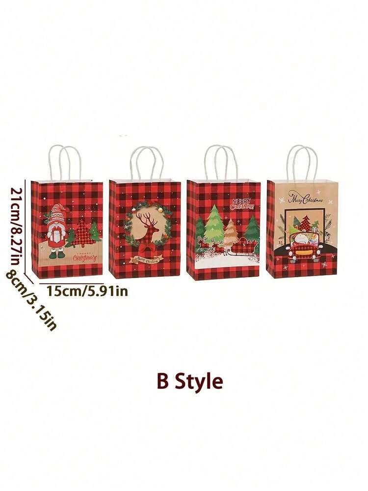 4/12 Túi quà Giáng sinh - Ông già Noel nhiều màu sắc, Thiết kế cây thông Noel - Hoàn hảo cho trang trí ngày lễ, Đóng gói quà tặng năm mới, Đồ dùng cho bữa tiệc, Mua sắm, Đám cưới, Sinh nhật, Thủ công và Quà tặng cho bữa tiệc - Nhiều màu - Xem 8