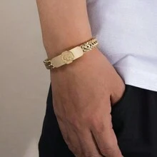1pc Luxury Stainless Steel Tree Of Life Bracelet For Men, Suitable For Couples, Dating, Valentine's Day And Christmas Holiday Gifts
