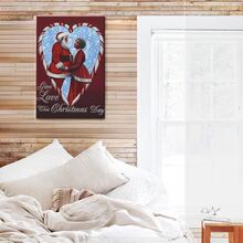 1 Pc Framed Black Santa Claus Couple African Canvas Painting Wall Art Posters, Canvas Print Posters Artwork Wall Art Painting, Decoration Picture Living Room Home Decor - Color - View 4