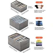 1 pièce/3 pièces - Boîte de rangement pour vêtements et pantalons, boîte de finition des vêtements avec compartiments, boîte de rangement en couches pour jeans et sous-vêtements, boîte de rangement pour vêtements de type tiroir, boîte de classification pliable en tissu pour robes, pantalons, chaussures, jeans, bottes, jupes