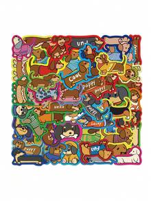 50 件腊肠狗贴纸、有趣创意手机壳、电脑防水个性装饰贴纸 - 彩色 - 查看 1