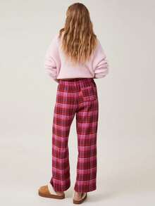 Women Lounge Bottoms - Red - View 5