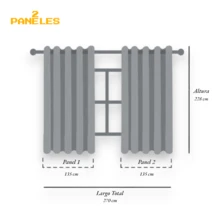 1 Panel Cortina Blackout Cancelación de Ruido y Aislamiento Térmico (135 X 228 Cm) Cortina Opaca, Tersa y Elegante 100% Poliéster, Tela Impermeable, Cancelacion De Ruido, Para Sala de Estar, Recámara, Ventanas - Rosa Roja - Ver 8
