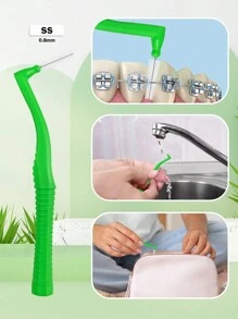 Dr.Emma Dr. Emma 10pcs/Bag Interdental Brush, Tooth Flossing Picks, Toothpick Cleaners, Tooth Cleaning Tool, Oral Dental Hygiene Flosser, Toothpick Cleaners For Detail Cleaning - Multicolor - View 8