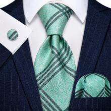 3 chiếc cà vạt Jacquard màu đỏ xanh lá cây tím đen dành cho nam thời trang cà vạt công sở dự tiệc cưới kèm khăn tay và khuy măng sét, lựa chọn lý tưởng làm quà tặng - Nhiều màu - Xem 10