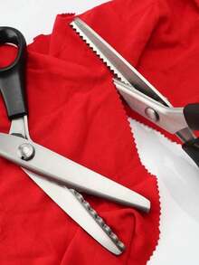 1 chiếc kéo răng cưa trang trí bằng thép không gỉ, dùng để may vá, vải, quần áo, đồ thủ công DIY - Nhiều màu - Xem 2