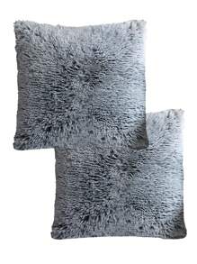Home Elephant 2-Piece Soft And Padded Decorative Cushions - 灰色 - 查看 1