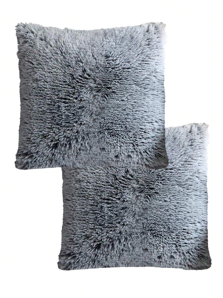 Home Elephant 2-Piece Soft And Padded Decorative Cushions - 灰色 - 查看 1