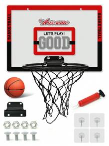 1 件随机颜色和形状室内儿童篮球架，带透明篮板，适合家庭和户外活动、婴儿篮球、篮球架套装、玩具篮球、篮球、篮球架、篮球