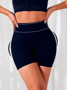 Suplex Shorts High Waist Gym Fitness Women Comfort In Your Workouts With Wolfox - 藏蓝色 - 查看 3