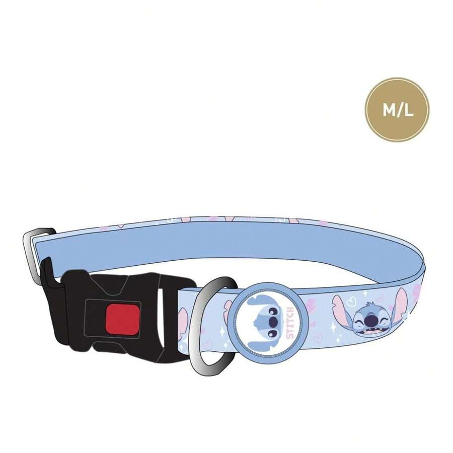 Lilo Y Stitch 狗項圈 M/L 針腳可調 |耐用、舒適、時尚的縫合寵物項圈，非常適合狗和貓⚫ 免費送貨 ✅ 24/48 小時送貨到西班牙（半島） - 彩色 - 查看 1