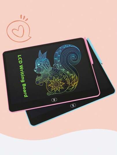 液晶书写板，彩色幼儿涂鸦板绘图板，可擦除可重复使用电子绘图板，适合 3-6 岁男孩和女孩的教育和学习玩具，绘图板，绘图板，液晶书写板，返校