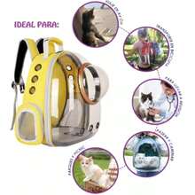 BACKPACK PET BAG OPEN VIEW ASTRONAUT VARIOUS COLORS CAT AND DOG - 淺粉色 - 查看 9