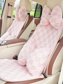 1 件装汽车头枕颈枕毛绒柔软舒适车用头枕枕头内饰用品 - 均碼 - 查看 2