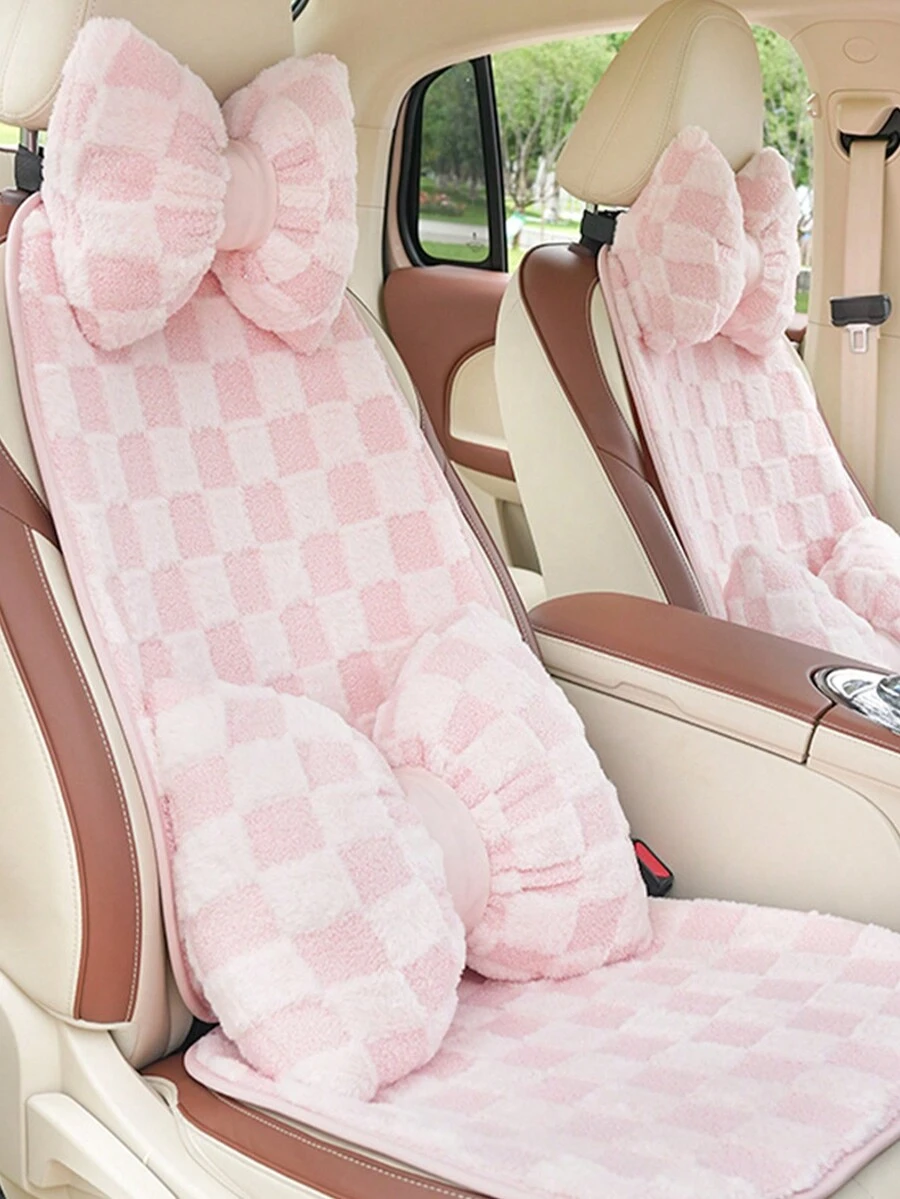 1 件装汽车头枕颈枕毛绒柔软舒适车用头枕枕头内饰用品 - 均碼 - 查看 1