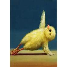 1 件有趣的动物运动海报和印刷品可爱瑜伽鸡复古墙壁艺术有氧运动姿势帆布画健身房无框架、家居装饰、房间装饰、墙壁装饰 - 彩色 - 查看 46