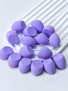 [5pcs/10pcs/20pcs/30pcs/50pcs/100pcs] Makeup Sponge, Mini Makeup Sponge, Multi-Functional Powder Puff, Water Drop Shaped Mini Makeup Sponge, Suitable For Facial Setting, Makeup Powder Puff, Concealer Puff, Loose Powder Puff And Mini Finger Puff. For Makeup Beginners, Soft & Skin-Friendly, Latex-Free Sponge And Puff, Suitable For All Skin Types, Blush, Foundation, Moisturizer And Powder Puff, Dry And Wet Powder Puff. Makeup Sponge And Puff Convenient For Travel And Carry, For Liquid And Cream Cosmetics, Face Moist Use And Dry Use Makeup Sponge Mixed - Purple - View 5