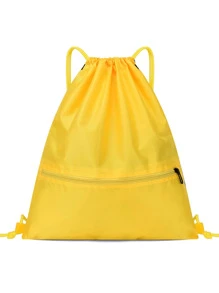 Bundle Pocket Drawstring Simple Backpack For Men And Women's Sports And Fitness, Lightweight Basketball Bag, Oxford Fabric Zipper Bag, School Backpack - Multicolor - View 8