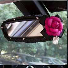 1 Tấm ốp gương chiếu hậu hoa trà, Vỏ trang trí gương chiếu hậu bằng da giả ngọc trai đa năng, Phụ kiện nội thất xe hơi - Một cỡ - Xem 9