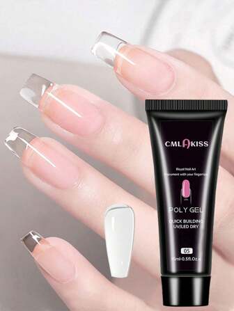 15ML Transparent Poly Gel Nail Extension Acrylic Gel Painless Gel Nail Quick Liquid Jelly Gel Form Tool,Nail Supplies,Nail Tools,Nail Art Tools,Back To School,Nails,Nail Tools For Press On Nails
